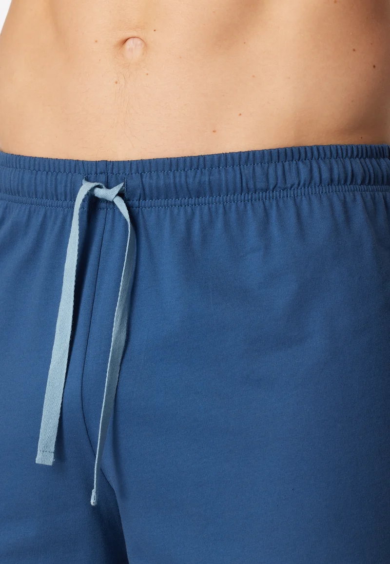 Schlafanzug kurz Blau gestreift - Casual Nightwear