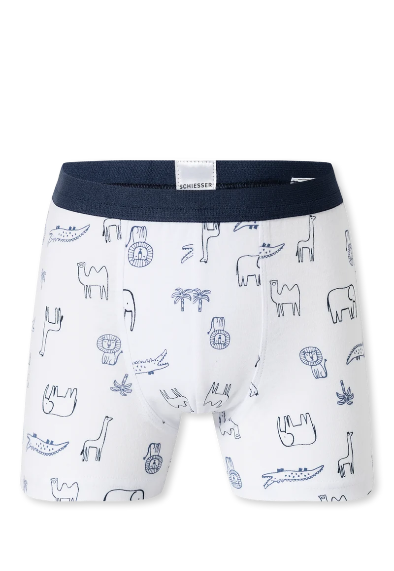 Shorts 7er-Pack Blau/Weiss gemustert - 95/5