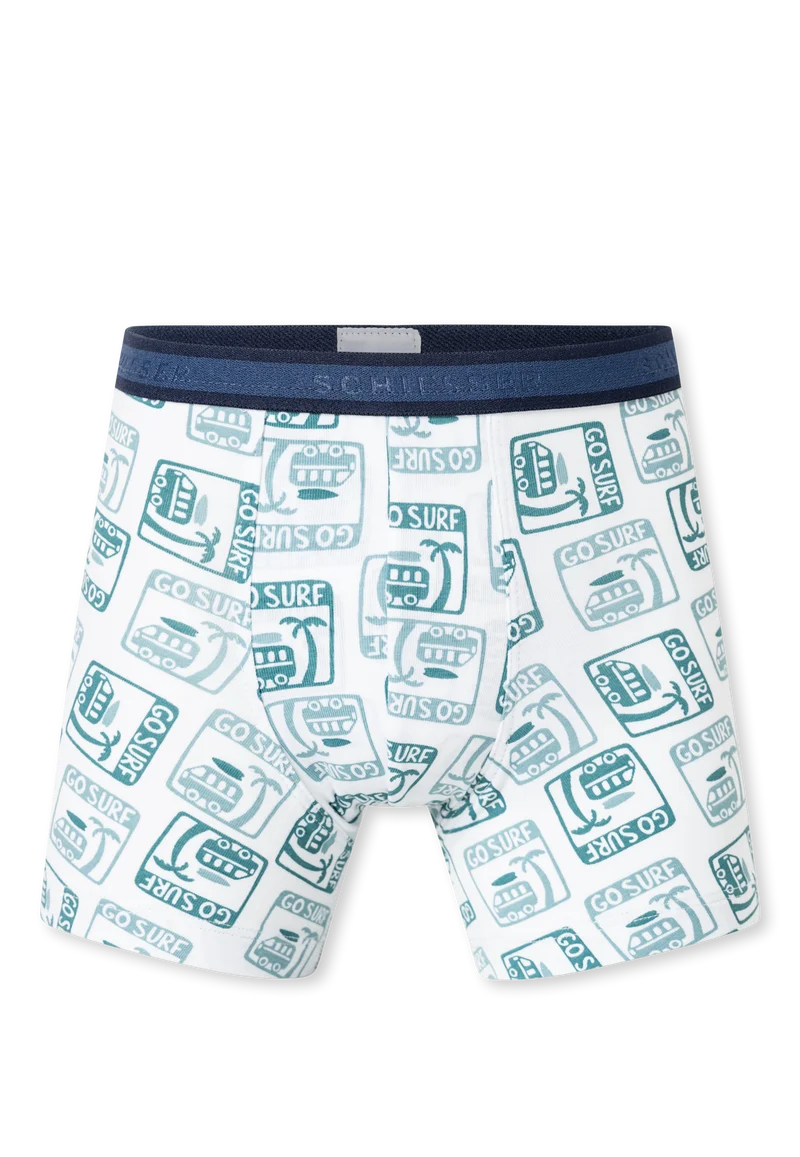 Shorts 3er-Pack Petrol/Weiss gestreift - 95/5