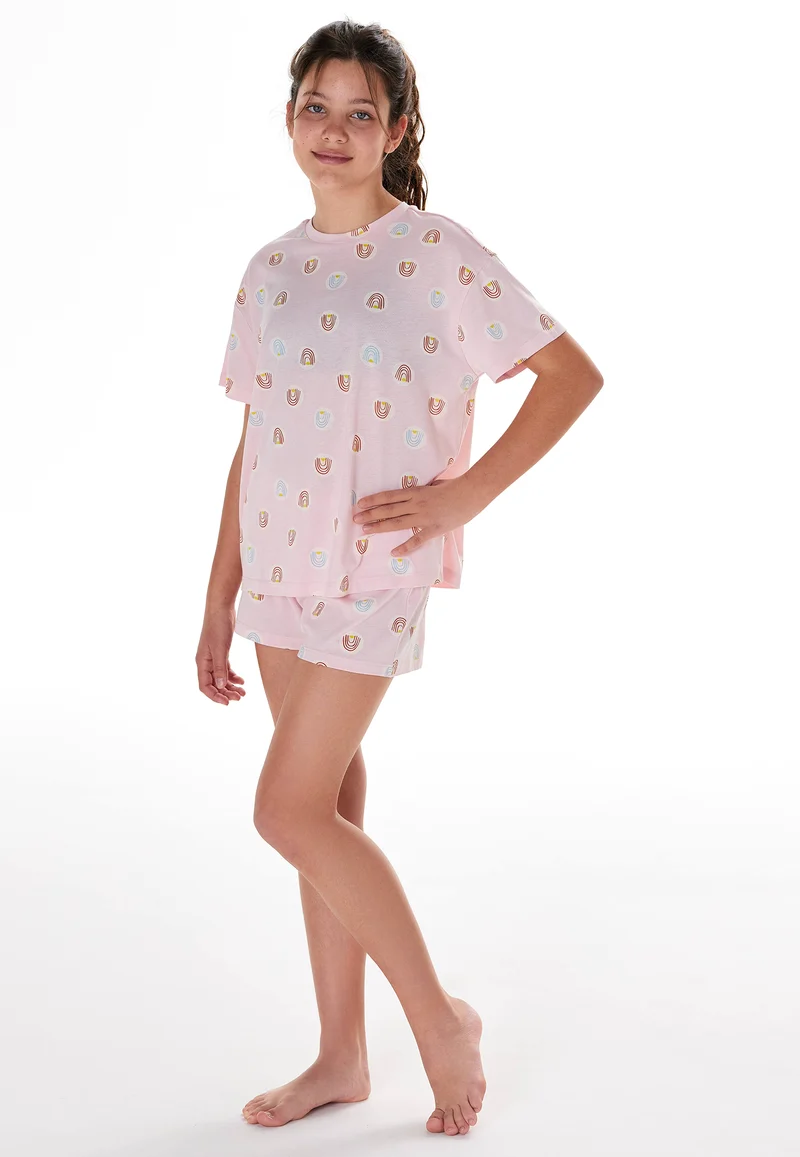 Schlafanzug kurz Rosa gemustert - Teens Nightwear
