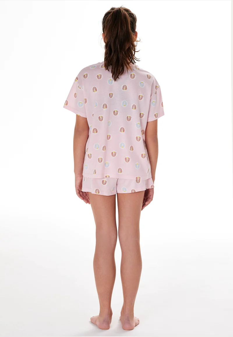 Schlafanzug kurz Rosa gemustert - Teens Nightwear