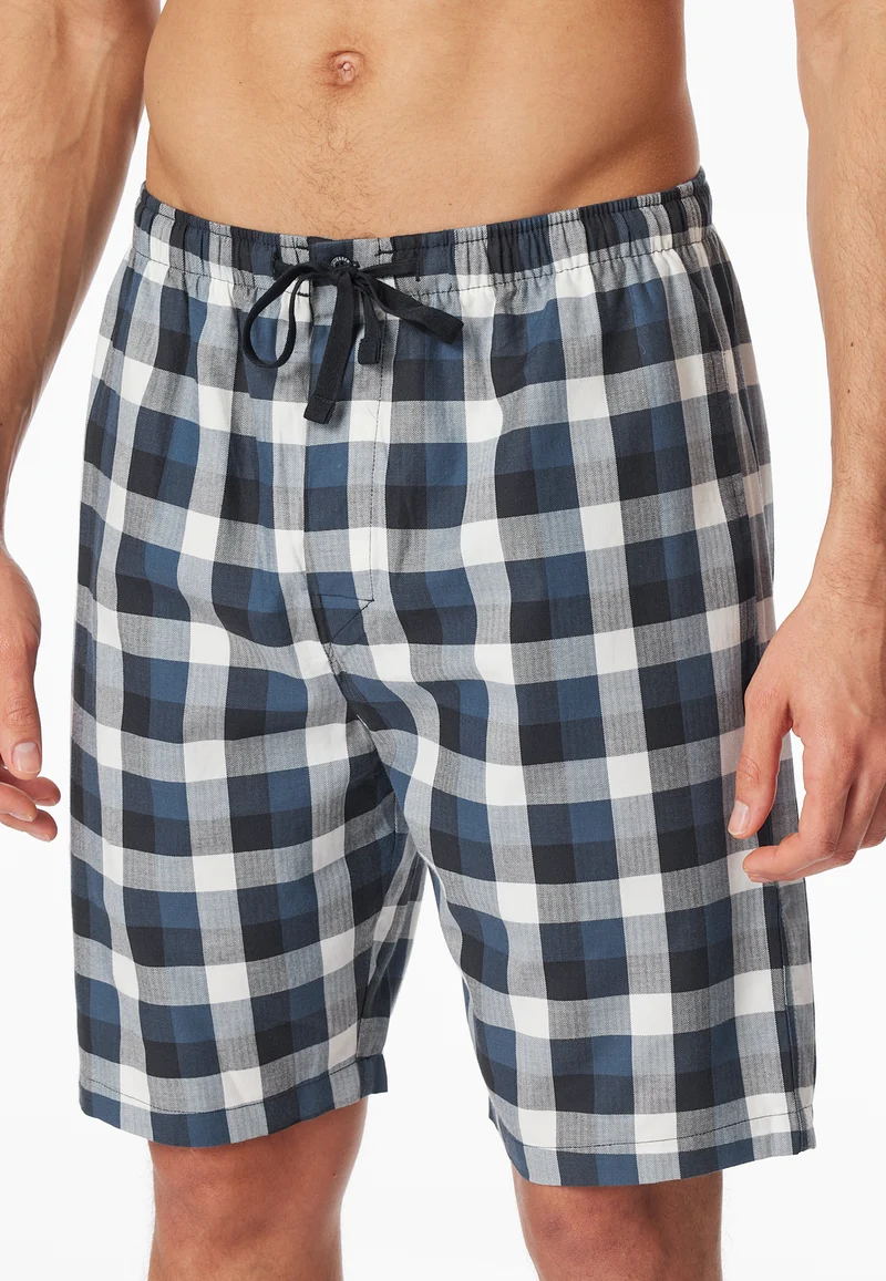 Hose kurz Blau kariert - Mix+Relax