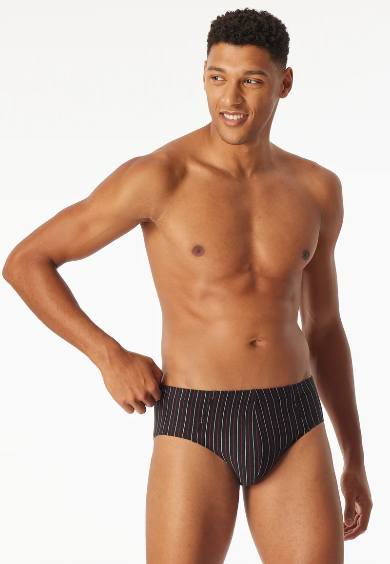 Slip 3er-Pack Schwarz gestreift - 95/5