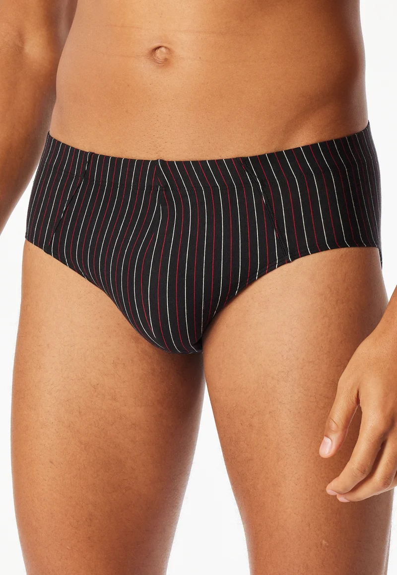 Slip 3er-Pack Schwarz gestreift - 95/5