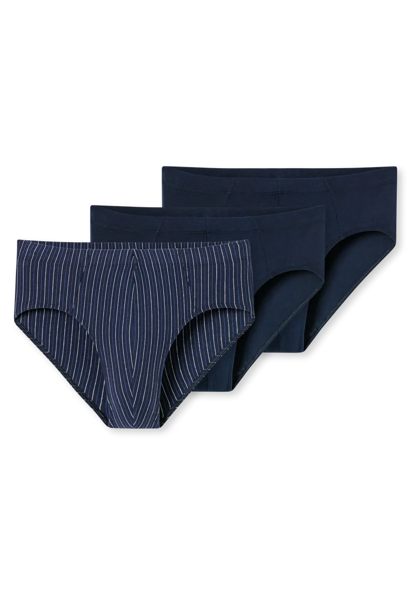 Slip 3er-Pack Dunkelblau gestreift - 95/5