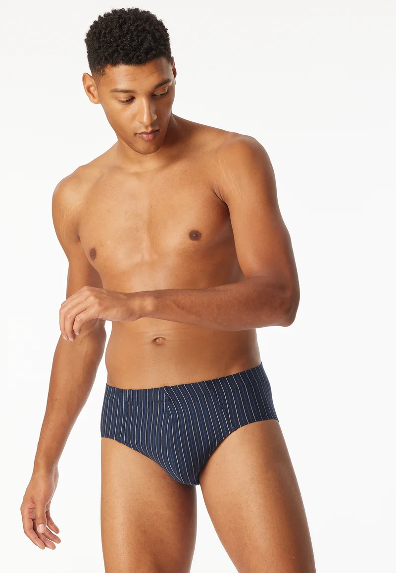Slip 3er-Pack Dunkelblau gestreift - 95/5