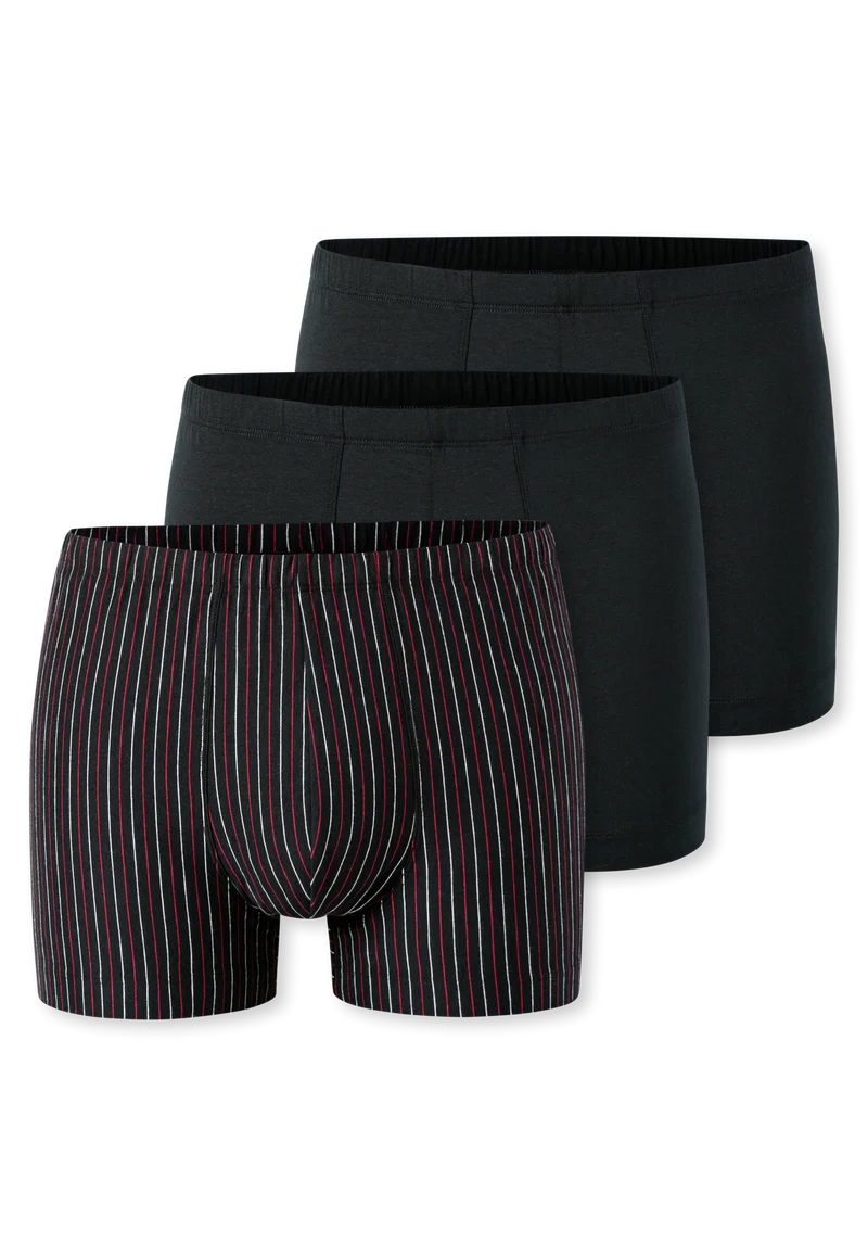 Enge Boxershorts 3er-Pack Schwarz gestreift - 95/5