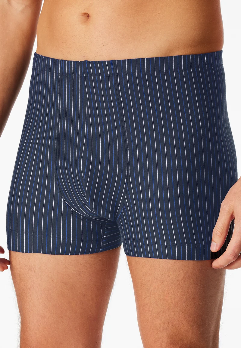 Enge Boxershorts 3er-Pack Dunkelblau gestreift - 95/5