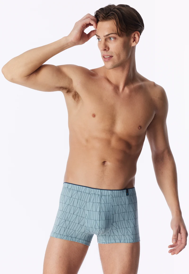 Enge Boxershorts Blau gemustert - Long Life Soft