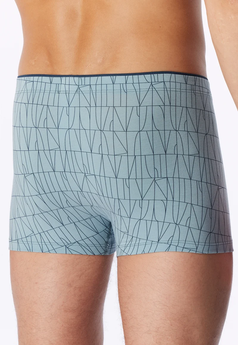 Enge Boxershorts Blau gemustert - Long Life Soft