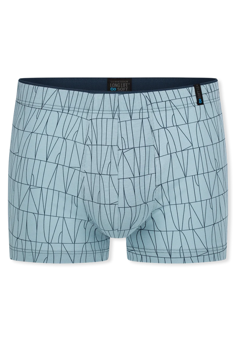 Enge Boxershorts Blau gemustert - Long Life Soft
