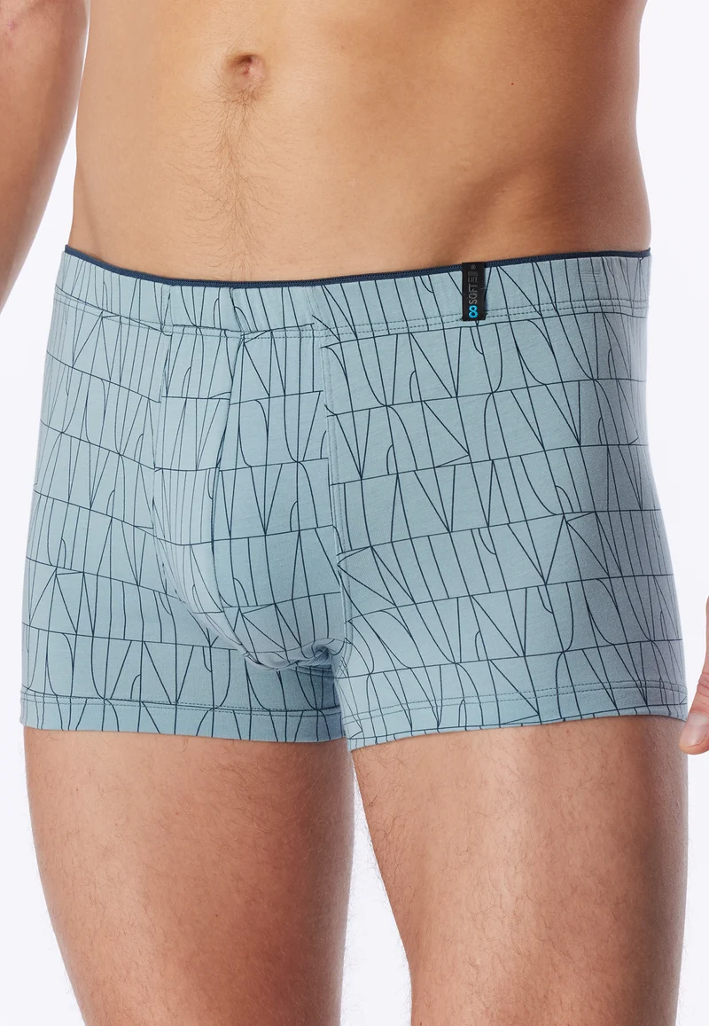 Enge Boxershorts Blau gemustert - Long Life Soft