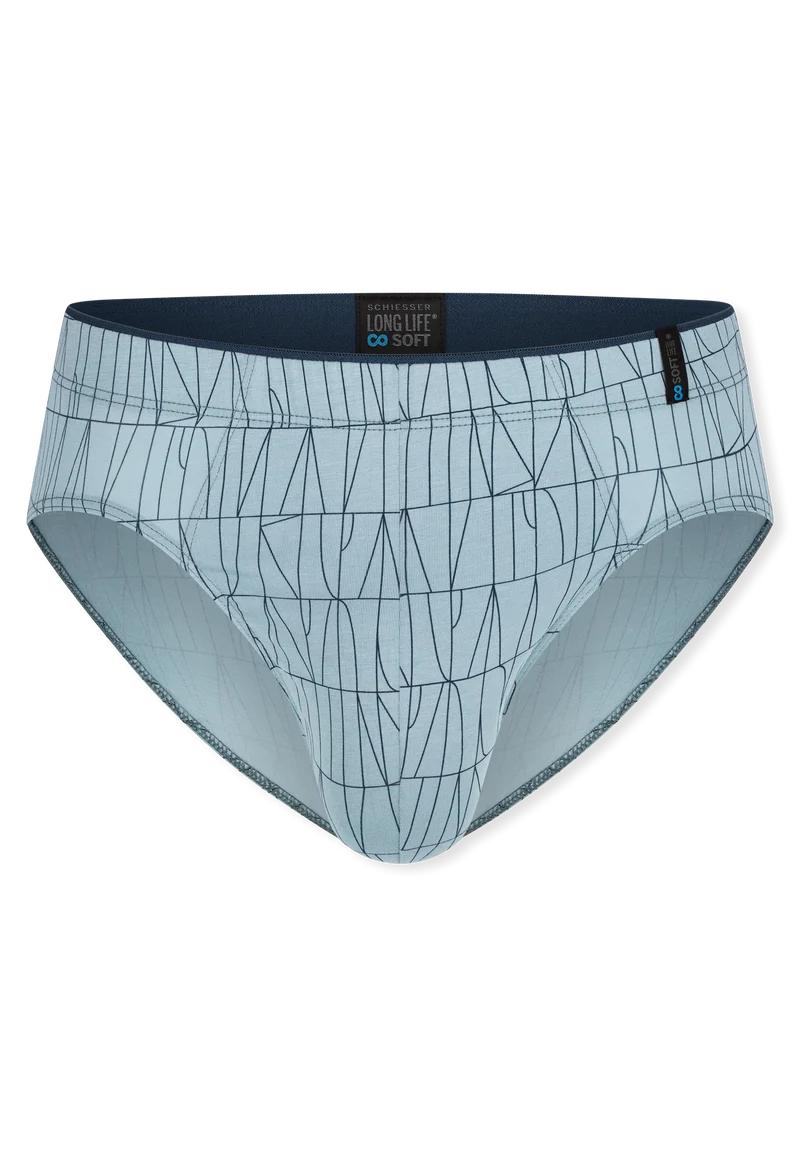 Slip Blau gemustert - Long Life Soft