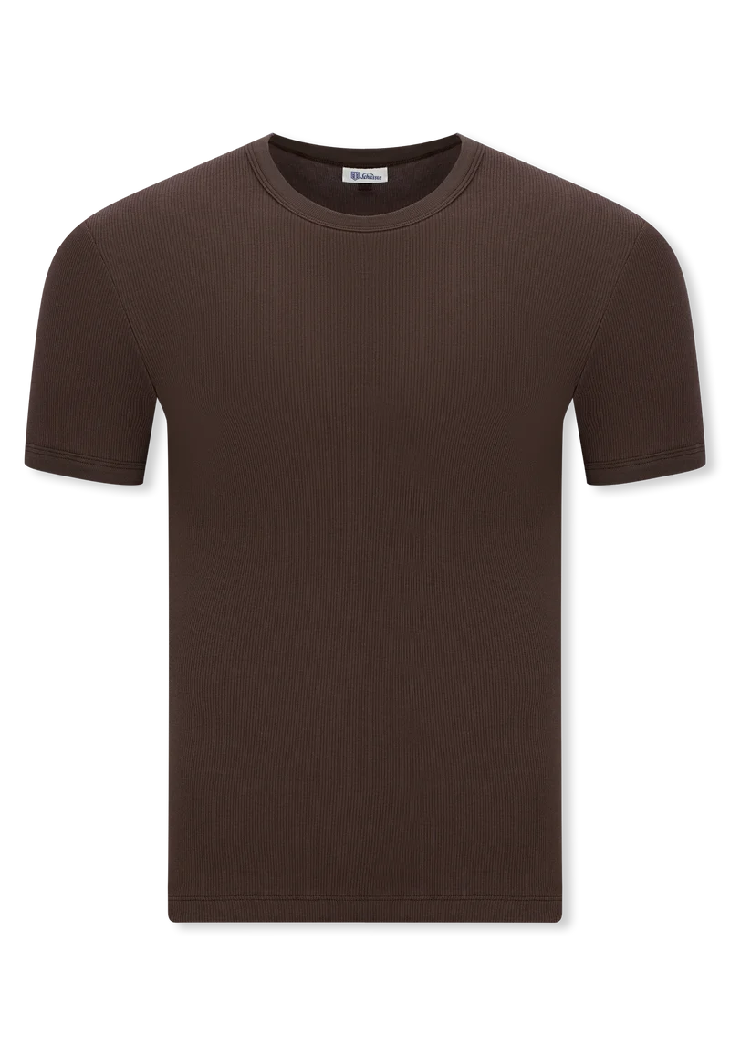 T-Shirt Doppelripp Braun - Revival Friedrich