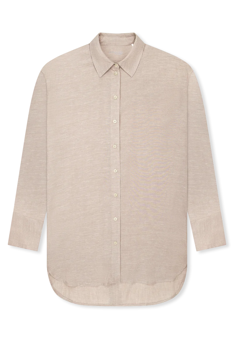 Hemd Leinen Beige - Mix+Relax
