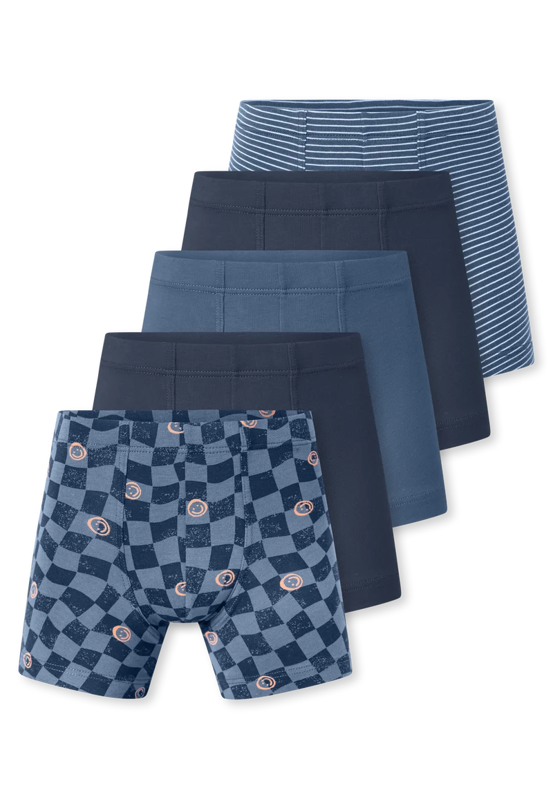 Shorts 5er-Pack Blau gemustert - 95/5