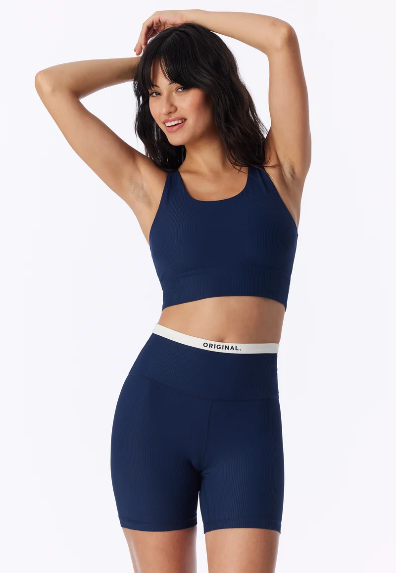 Bustier Doppelripp Dunkelblau - SCHIESSER Active