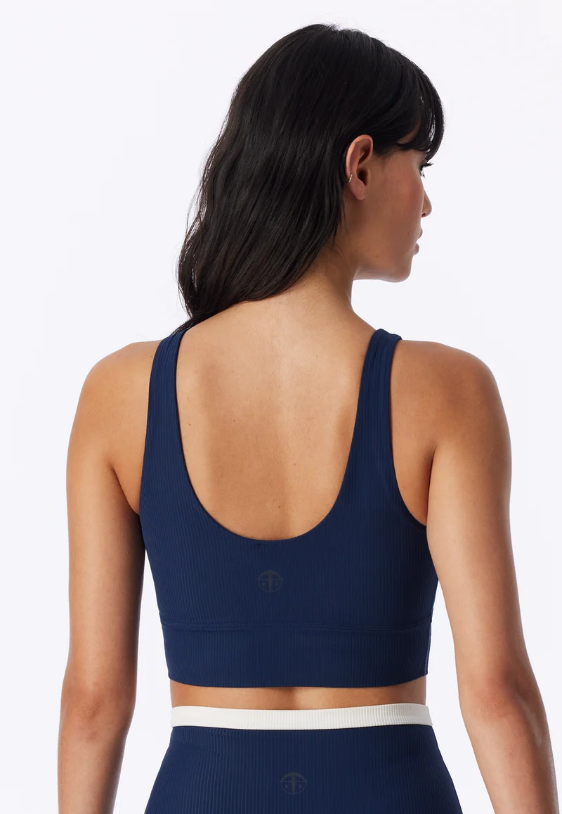 Bustier Doppelripp Dunkelblau - SCHIESSER Active