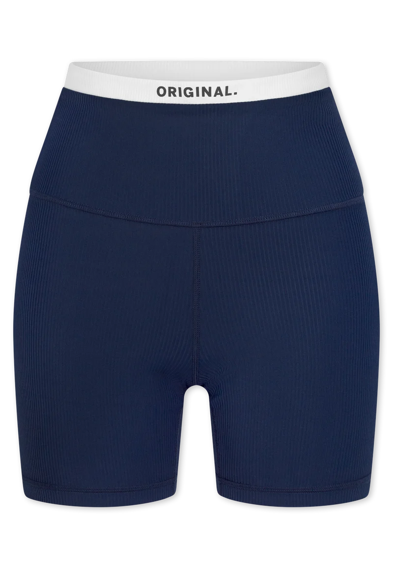 Shorts Doppelripp Dunkelblau/Weiss - SCHIESSER Active