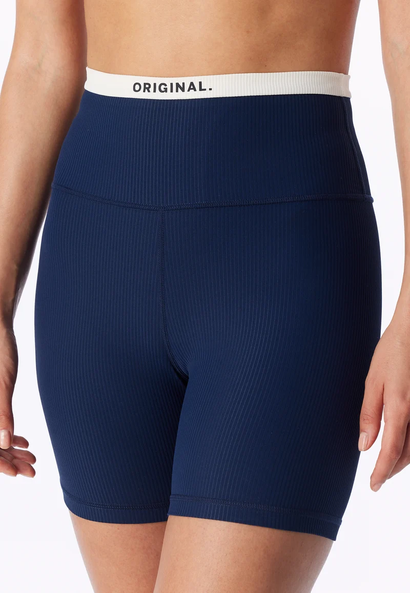 Shorts Doppelripp Dunkelblau/Weiss - SCHIESSER Active