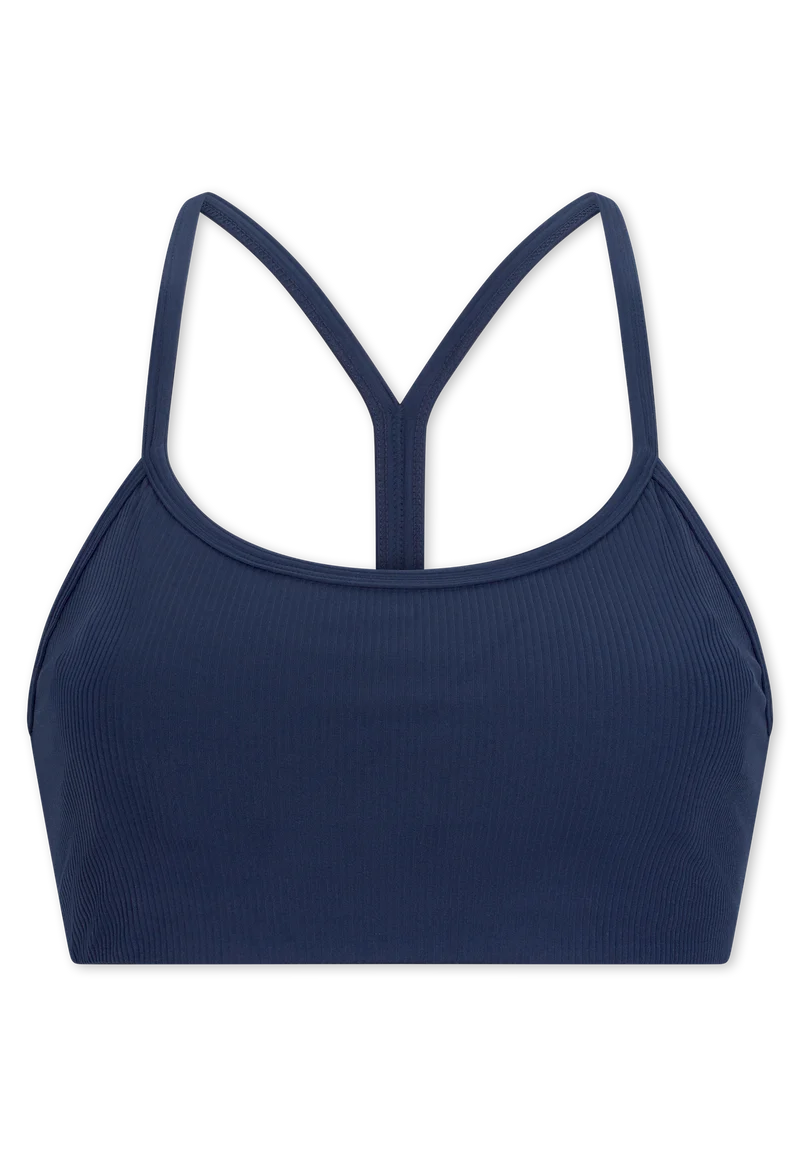 Bustier Doppelripp mit herausnehmbaren Pads Dunkelblau - SCHIESSER Active
