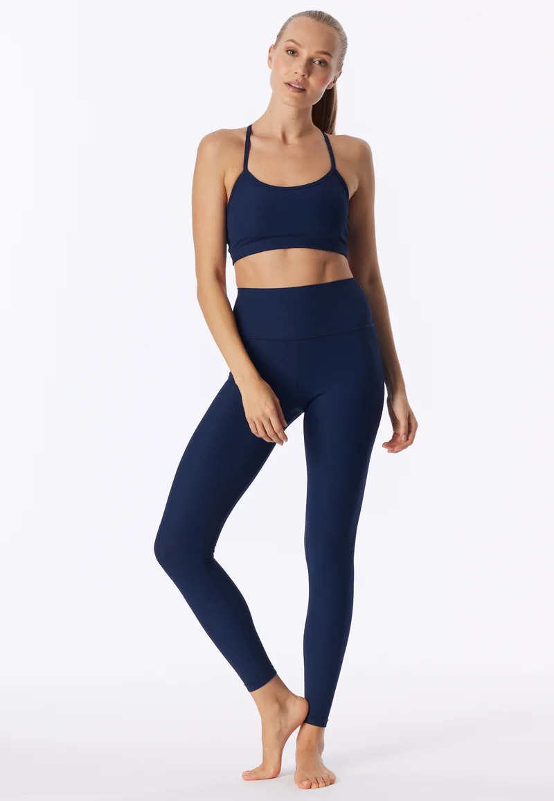 Bustier Doppelripp mit herausnehmbaren Pads Dunkelblau - SCHIESSER Active