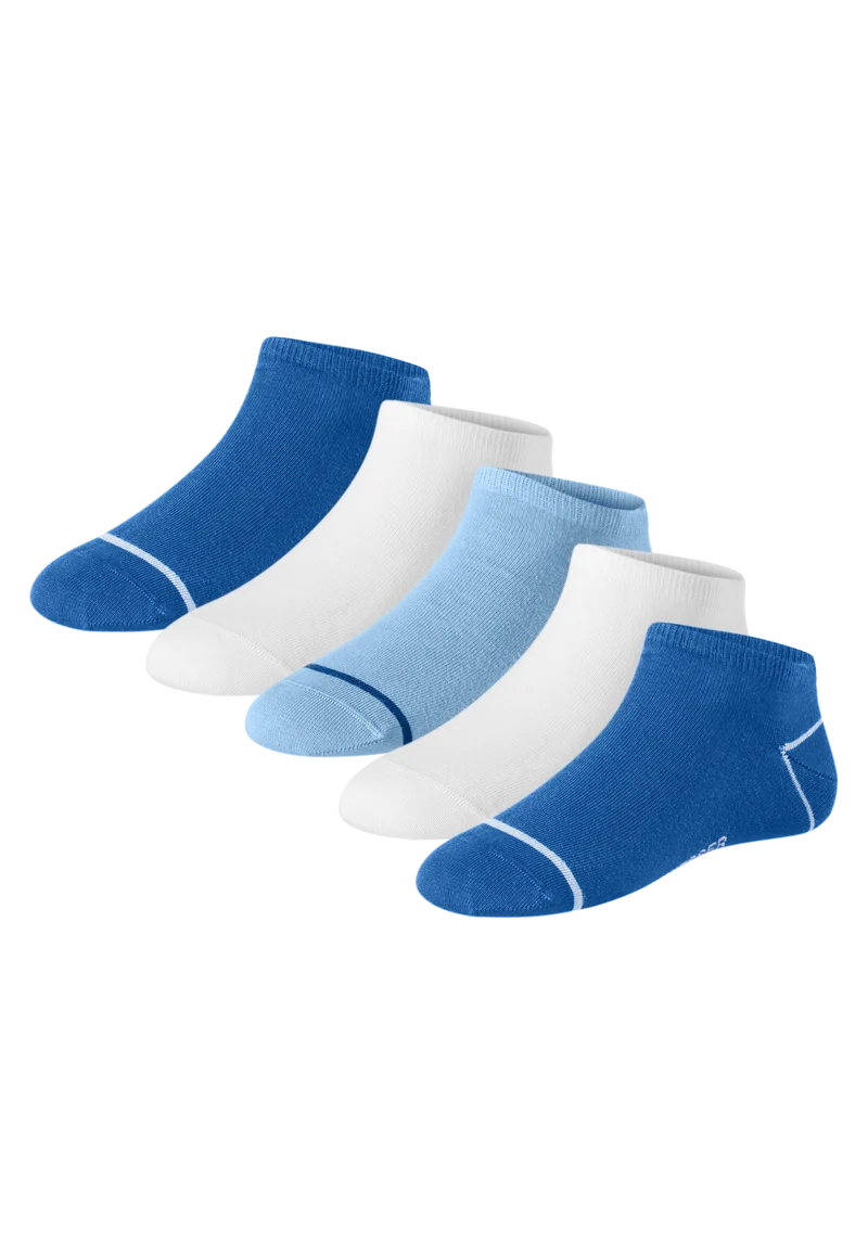 Sneakersocken Herren 5er-Pack Blau/Weiss - Fashion