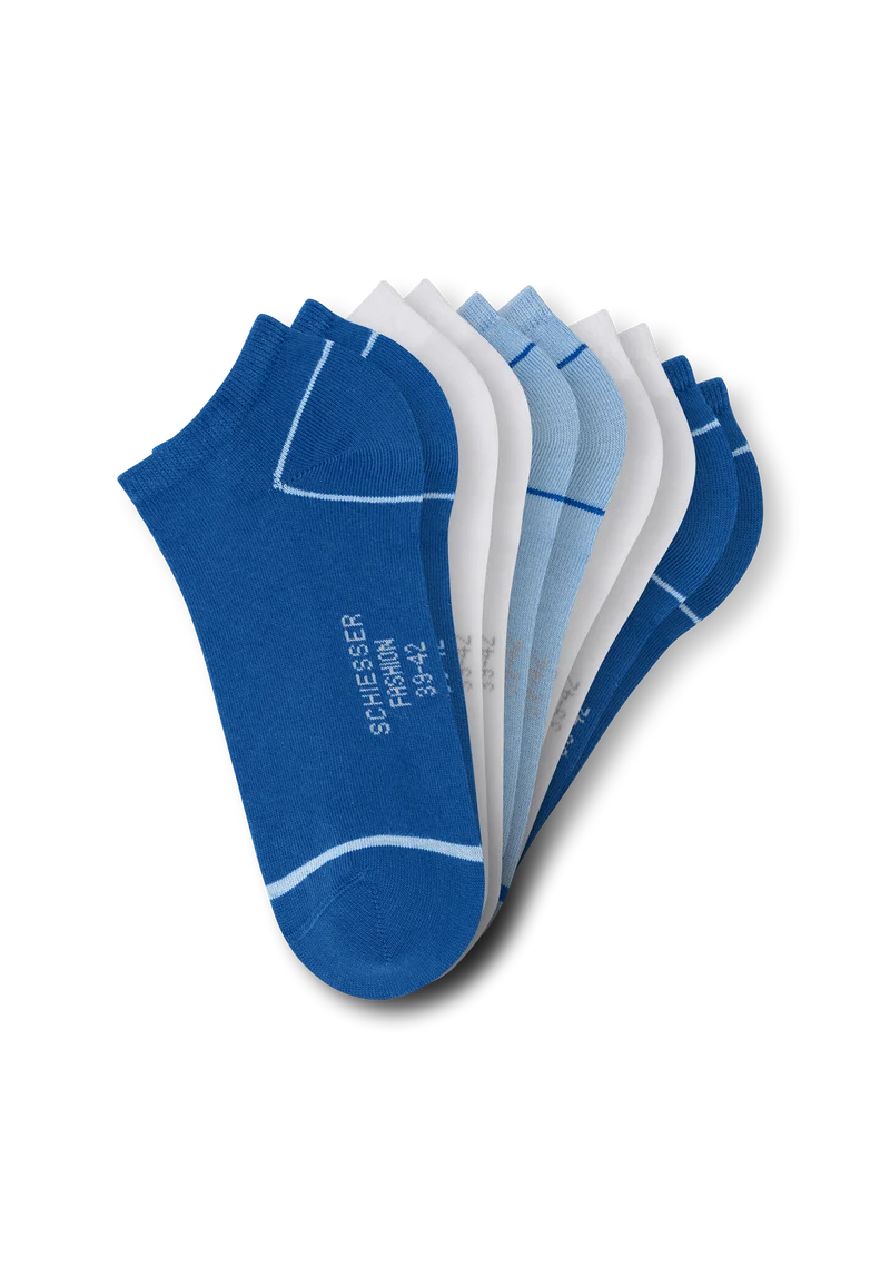 Sneakersocken Herren 5er-Pack Blau/Weiss - Fashion