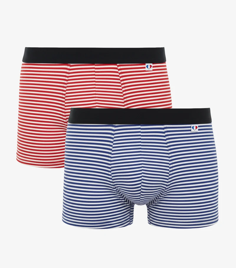 Boxer Homme Marinière x2 - Pack Intemporel
