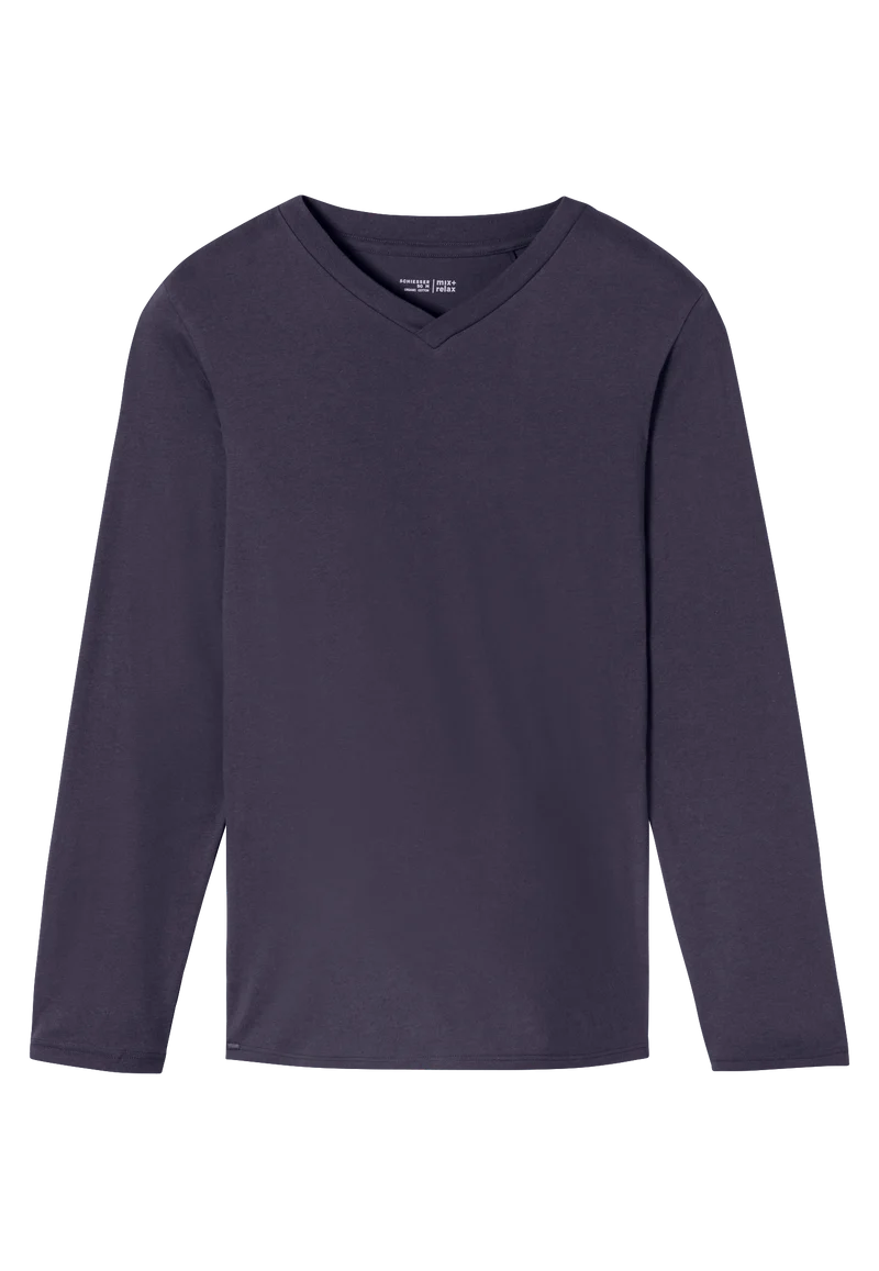 Shirt V-Ausschnitt Lila - Mix+Relax