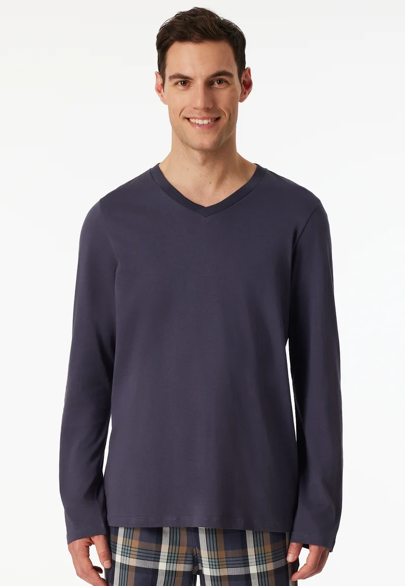 Shirt V-Ausschnitt Lila - Mix+Relax