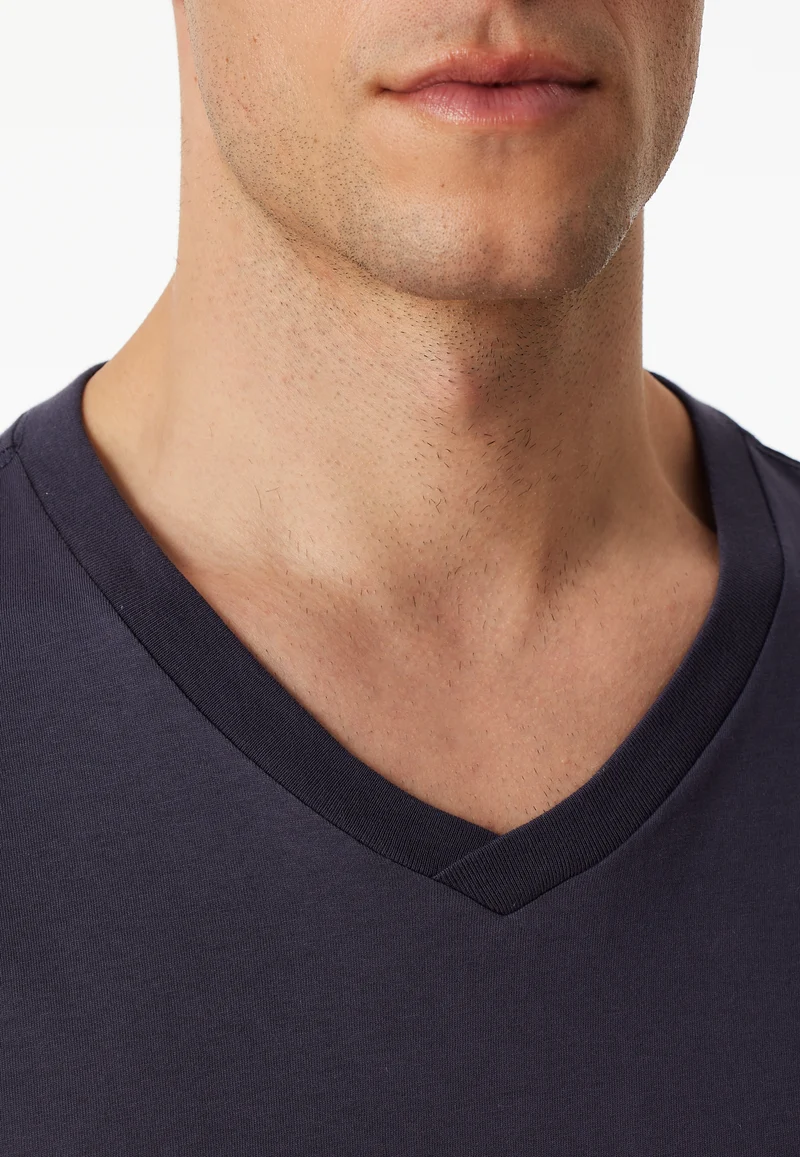 Shirt V-Ausschnitt Lila - Mix+Relax