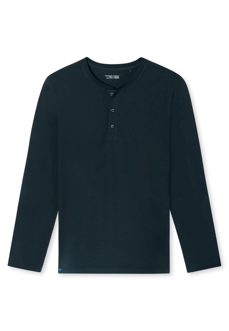 Shirt mit Knopfleiste Dunkelblau - Mix+Relax