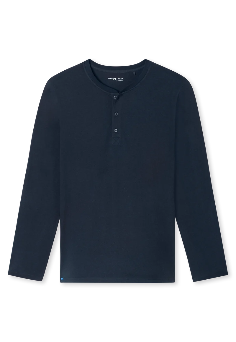 Shirt mit Knopfleiste Dunkelblau - Mix+Relax
