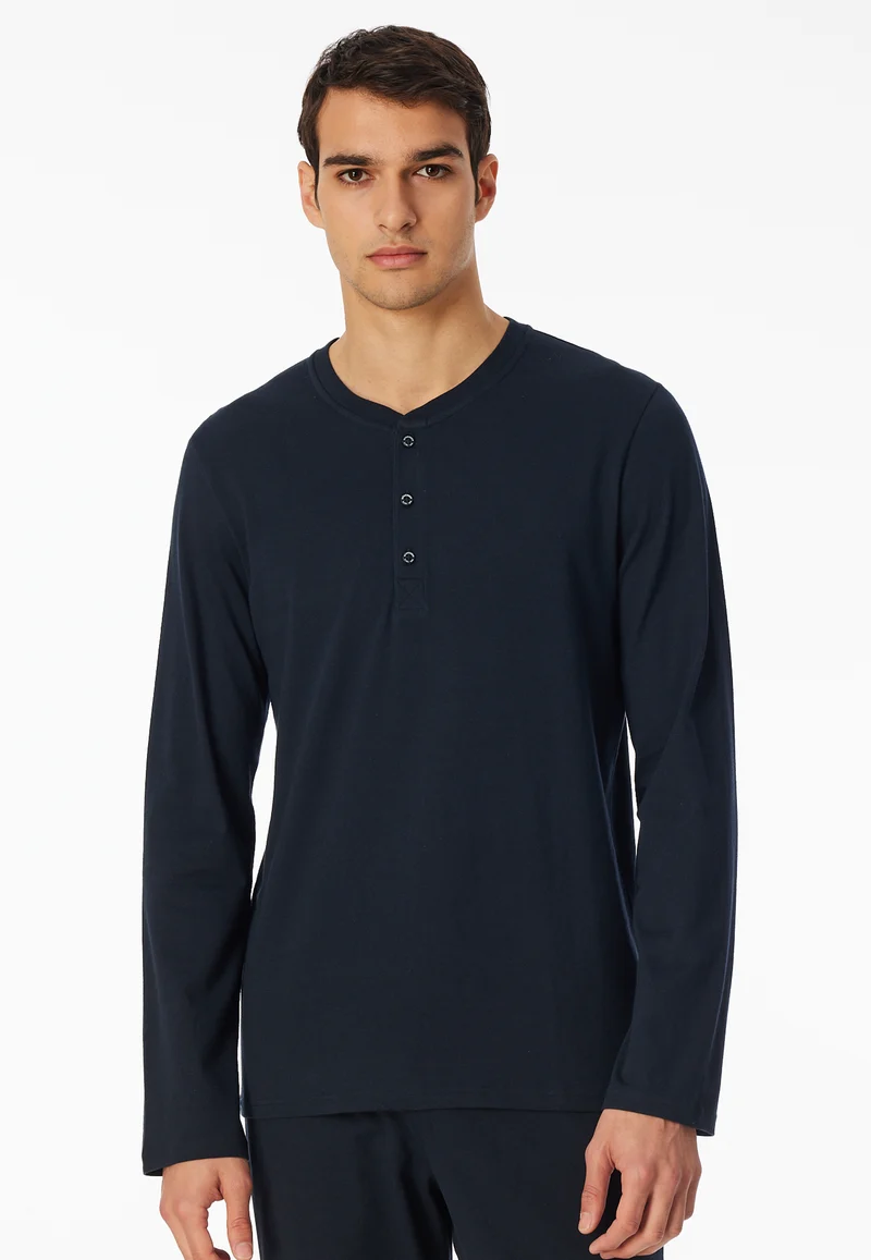 Shirt mit Knopfleiste Dunkelblau - Mix+Relax