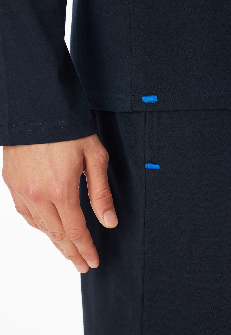 Shirt mit Knopfleiste Dunkelblau - Mix+Relax