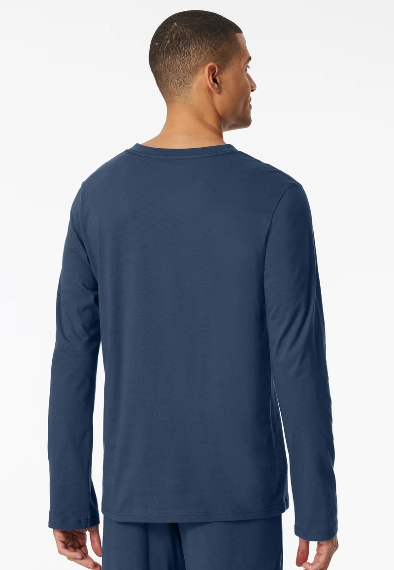 Shirt V-Ausschnitt Blau - Mix+Relax
