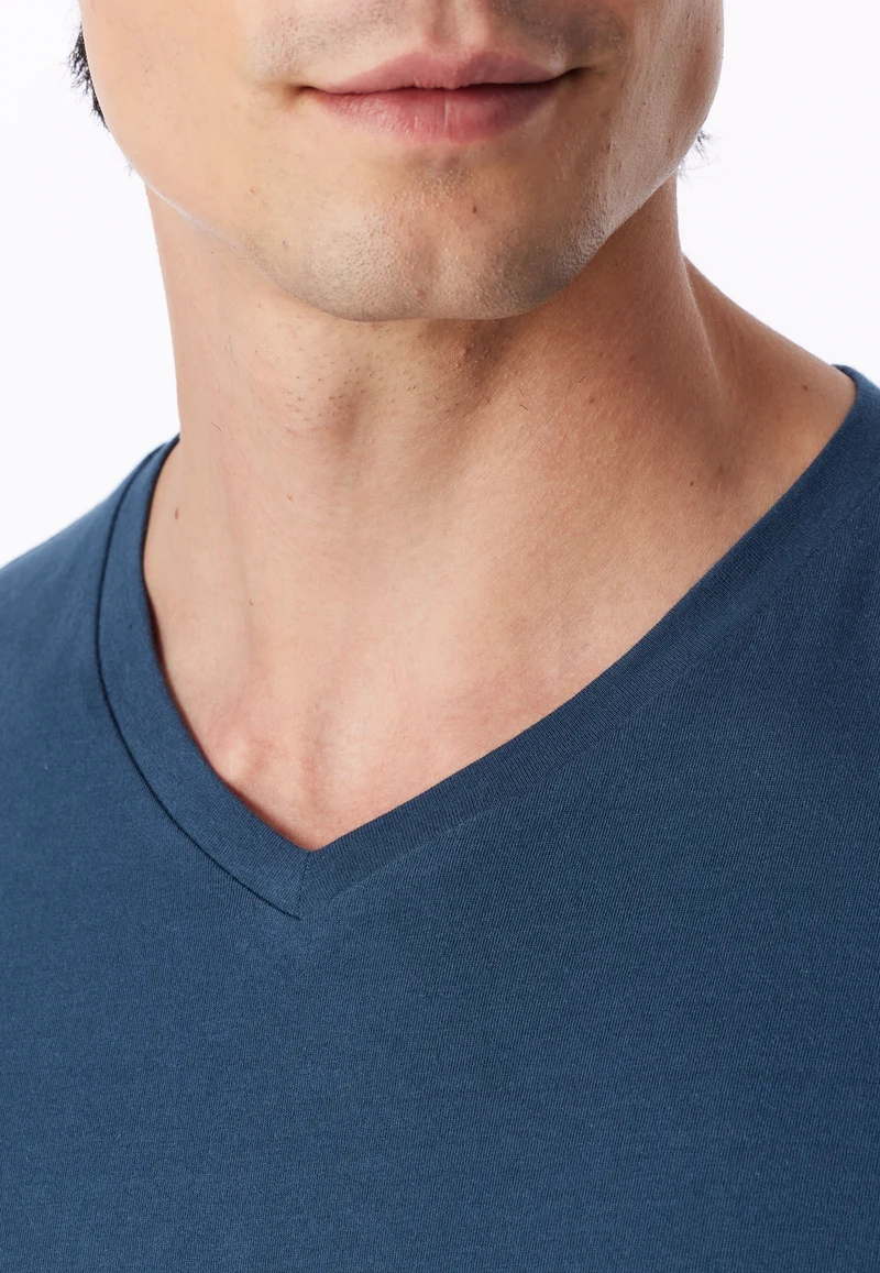 Schlafanzug mit Bündchen Blau/Gelb kariert - Casual Essentials