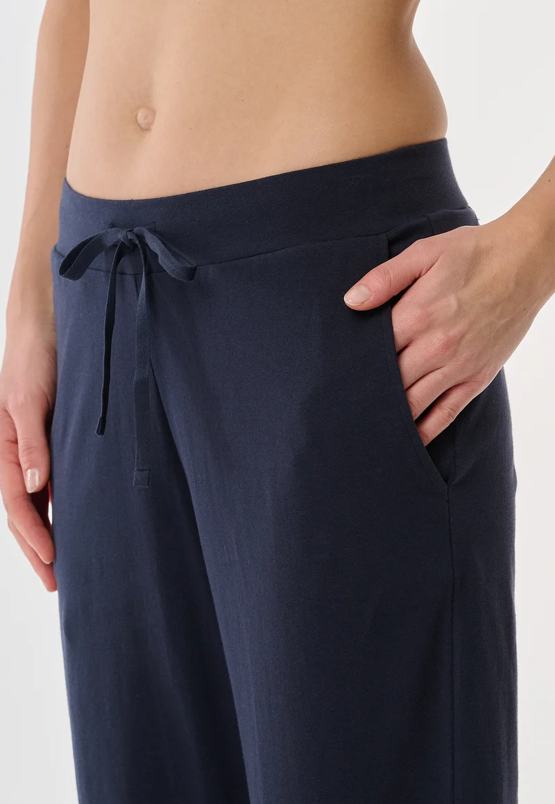 Hose mit Bündchen Dunkelblau - Mix+Relax