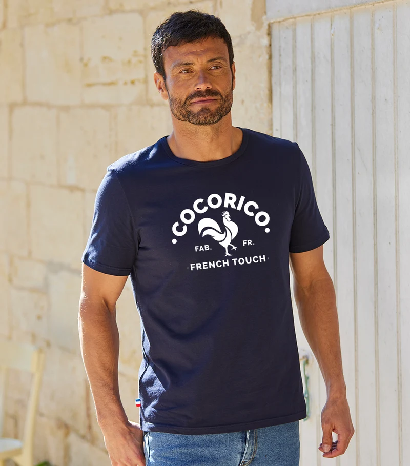 T-shirt Homme Marine - Coq Français