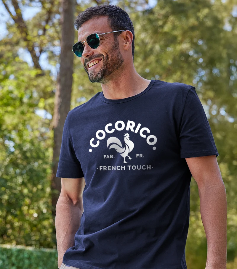 T-shirt Homme Marine - Coq Français