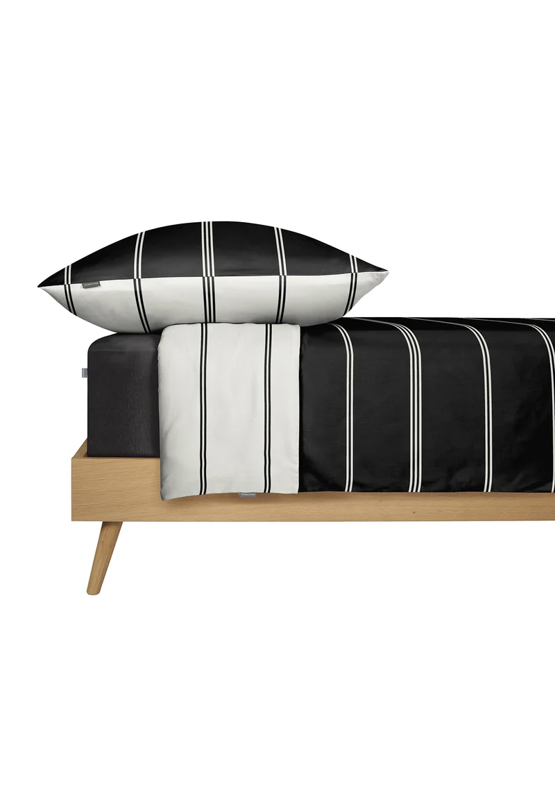 Bettwäscheset 2-teilig Braun/Weiss gestreift - SCHIESSER Home