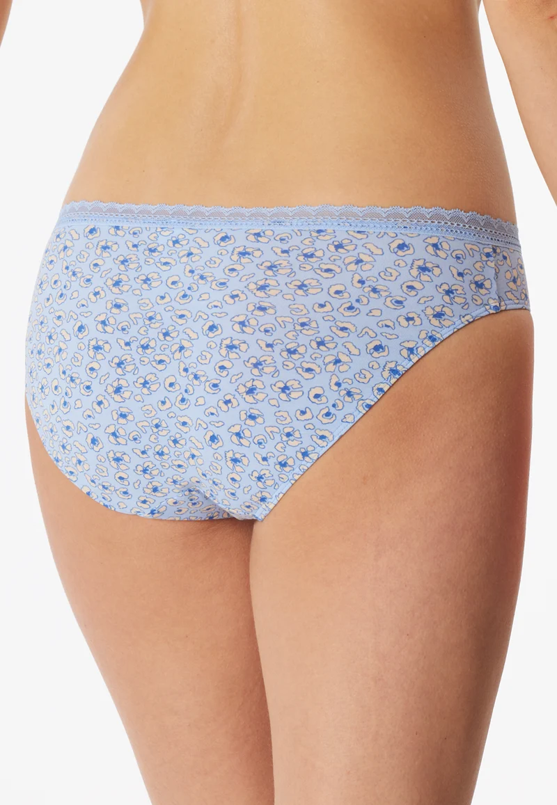 Slip mit Spitze 3er-Pack Blau/Schwarz - Modern Multipacks