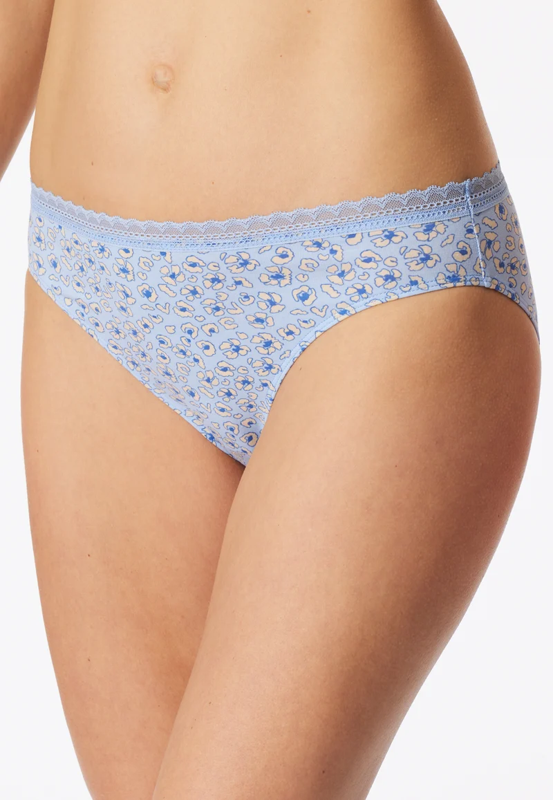 Slip mit Spitze 3er-Pack Blau/Schwarz - Modern Multipacks