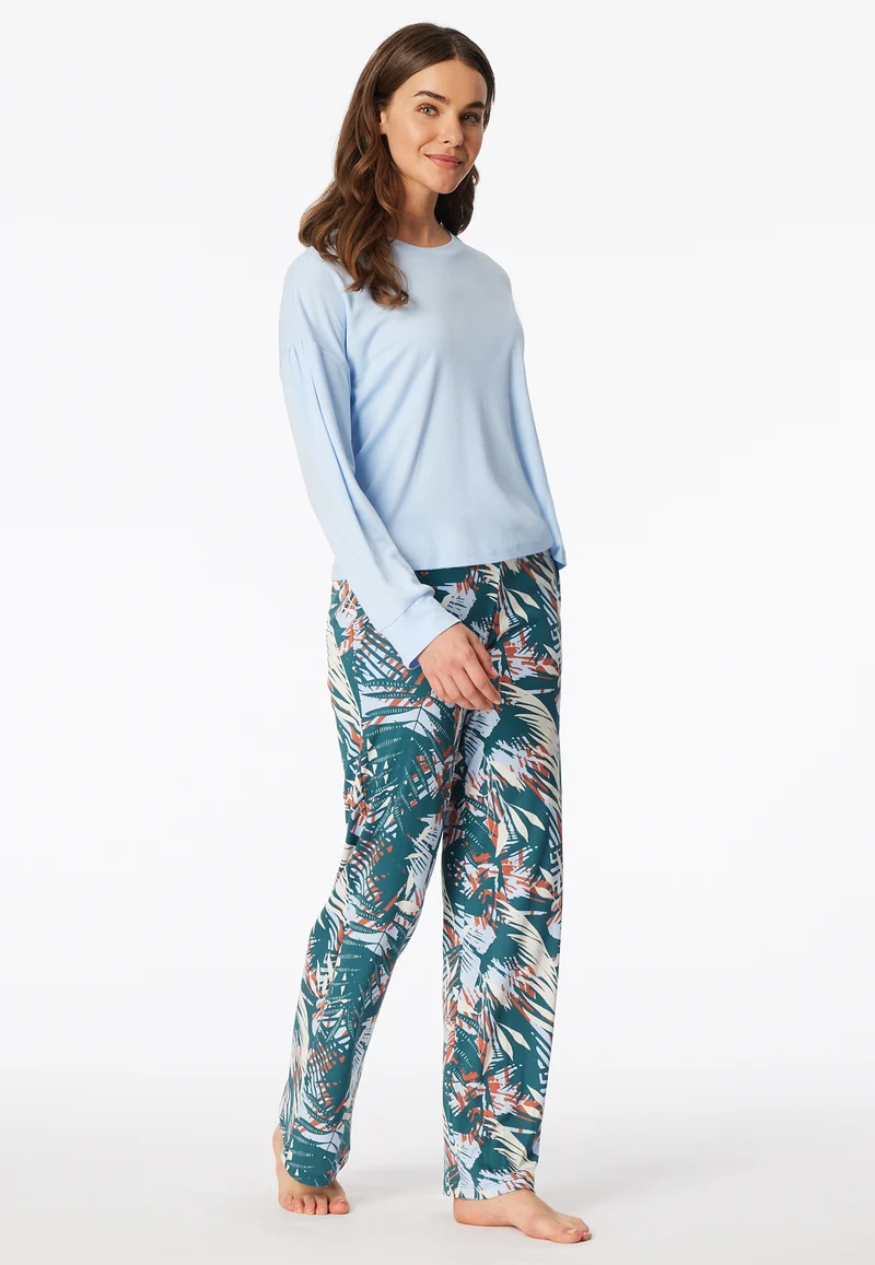 Schlafanzug Blau gemustert - Modern Nightwear