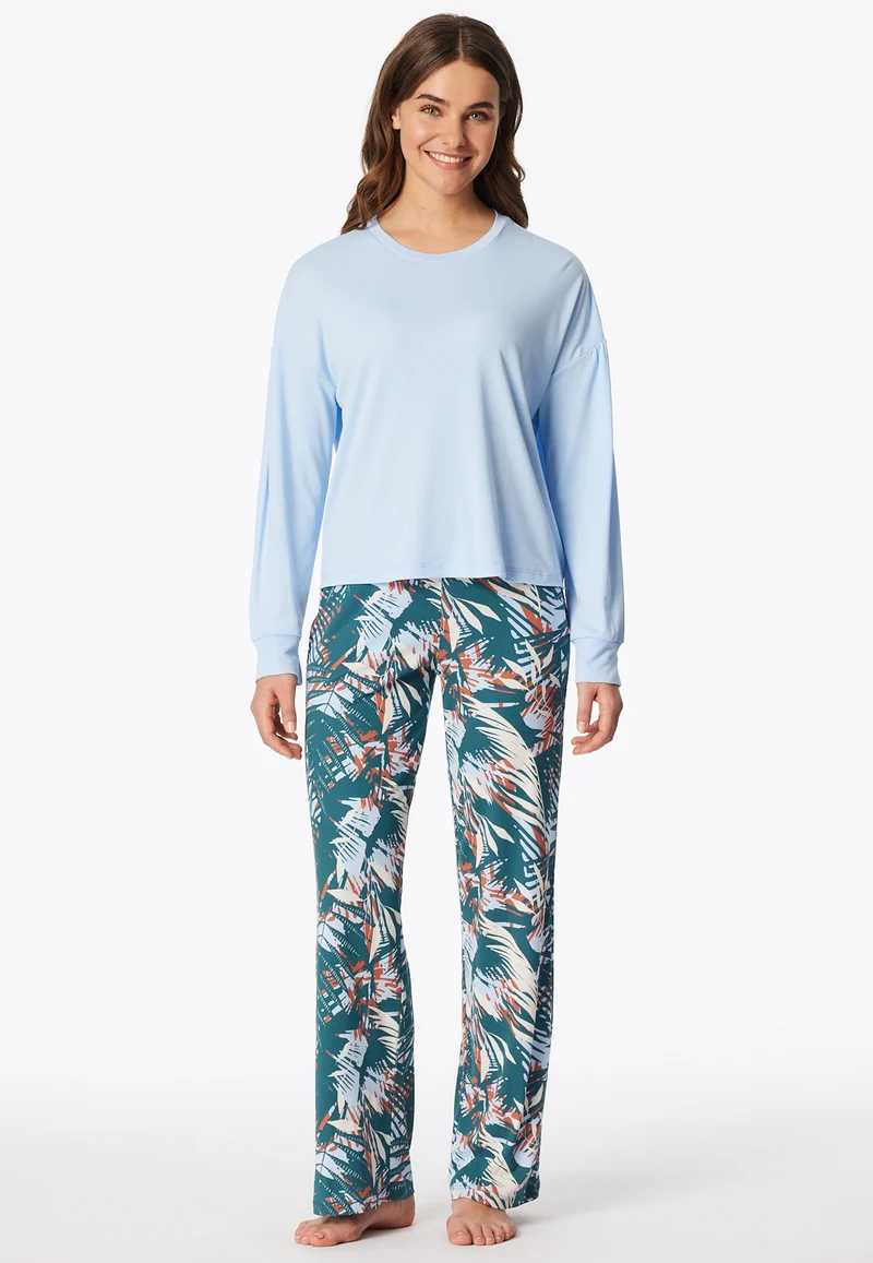 Schlafanzug Blau gemustert - Modern Nightwear