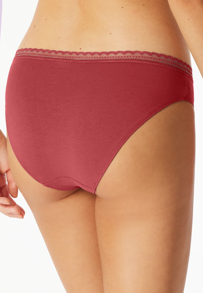 Slip mit Spitze 3er-Pack Rot/Schwarz - Modern Multipacks