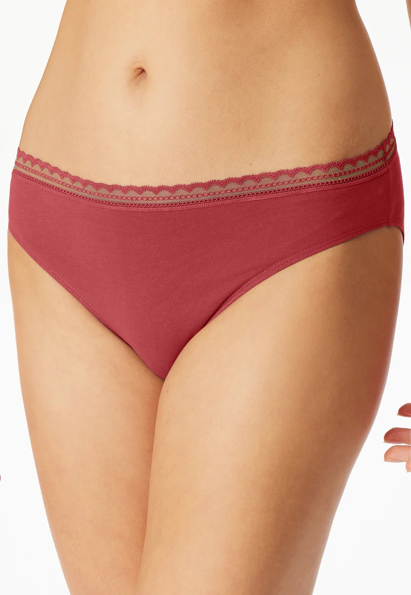 Slip mit Spitze 3er-Pack Rot/Schwarz - Modern Multipacks