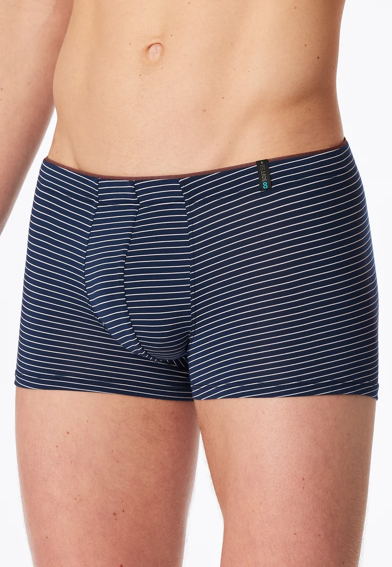 Enge Boxershorts Dunkelblau gestreift - Long Life Soft
