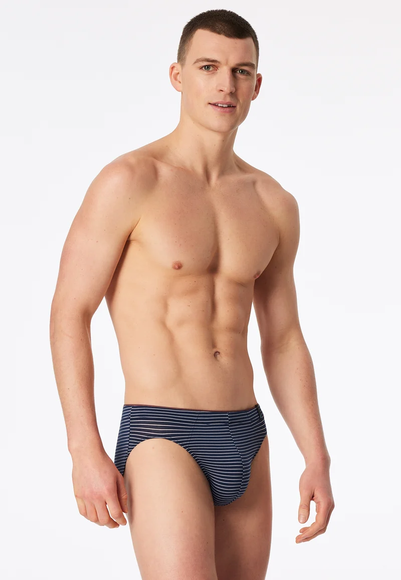 Slip Dunkelblau gestreift - Long Life Soft